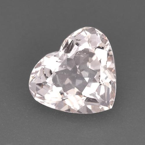 Morganite Rose clair naturelle Forme de coeur, 1.30 ct, VS
