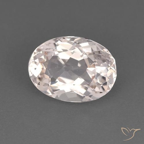 Morganite Rose clair naturelle ovale, 1.36 ct, VS