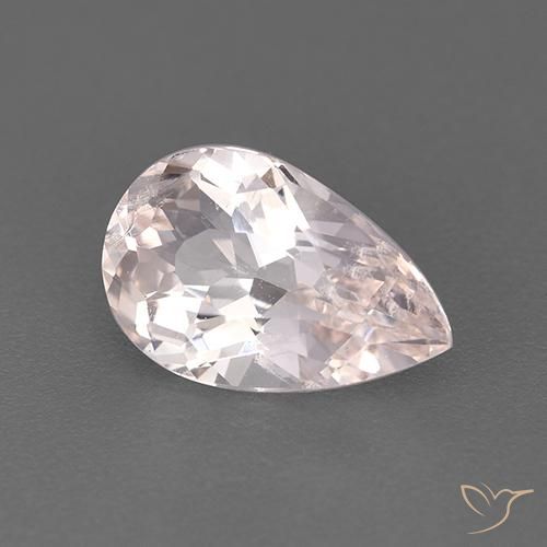 Morganite Rose clair naturelle En forme de poire, 1.53 ct, VS