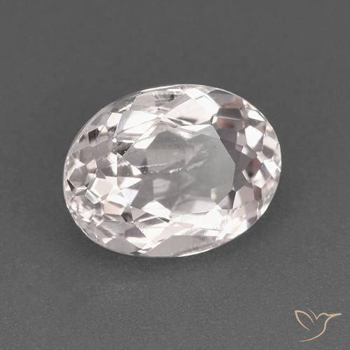 Morganite Rose clair naturelle ovale, 1.21 ct, VVS-VS