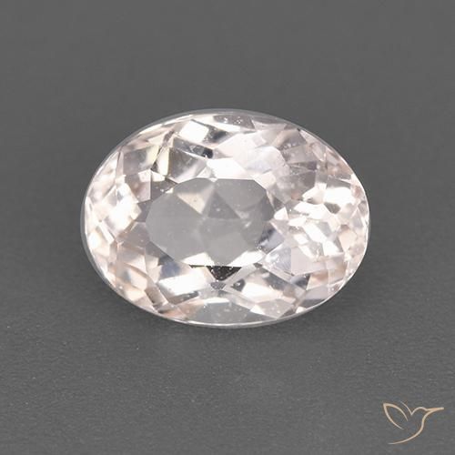 Morganite Saumon Rose naturelle ovale, 1.38 ct, VS
