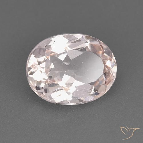Morganite Flamant rose naturelle ovale, 1.85 ct, VS