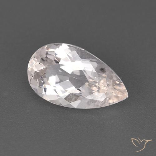 Morganite Rose clair naturelle En forme de poire, 1.53 ct, VS