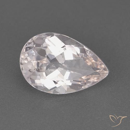 Morganite Rose clair naturelle En forme de poire, 1.73 ct, VS