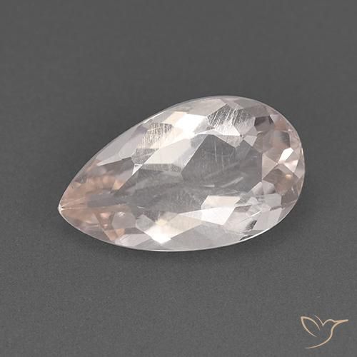 1.75ct Naturel Rose très clair Morganite, En forme de poire, VS