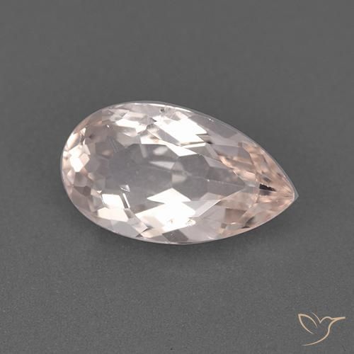 Morganite Flamant rose naturelle En forme de poire, 1.37 ct, VS
