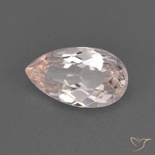 Morganite Flamant rose naturelle En forme de poire, 1.37 ct, VS