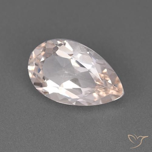 Morganite Flamant rose naturelle En forme de poire, 1.42 ct, VVS-VS