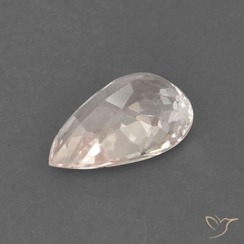 Morganite Rose moyen-léger naturelle En forme de poire, 1.37 ct, VS