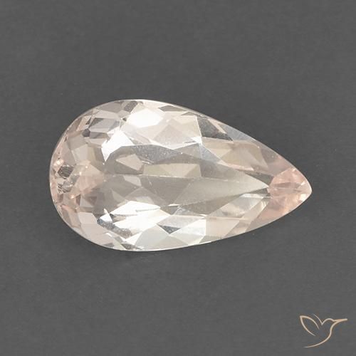 1.21ct Naturel Saumon Rose Morganite, En forme de poire, VS