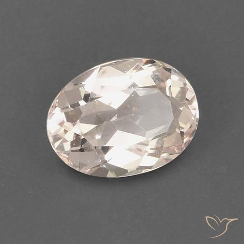 Morganite Rose moyen-léger naturelle ovale, 1.68 ct, VS