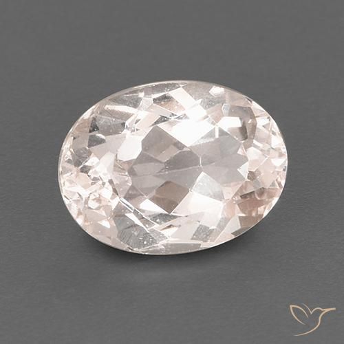 Morganite Rose moyen-léger naturelle ovale, 1.33 ct, VS