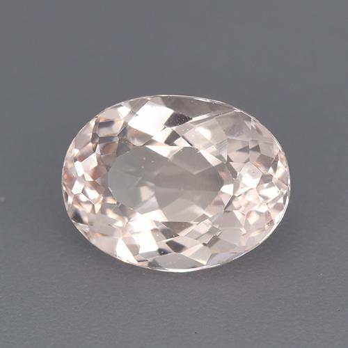 Morganite Rose clair naturelle Coupe ovale, 2.10 ct, VVS-VS