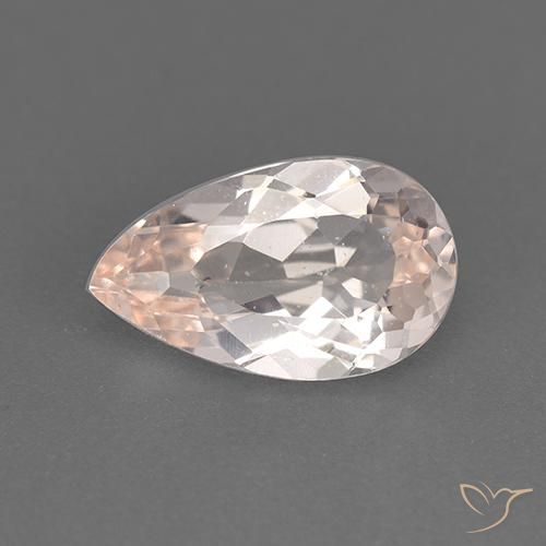 1.42ct Naturel Saumon Rose Morganite, En forme de poire, VVS-VS