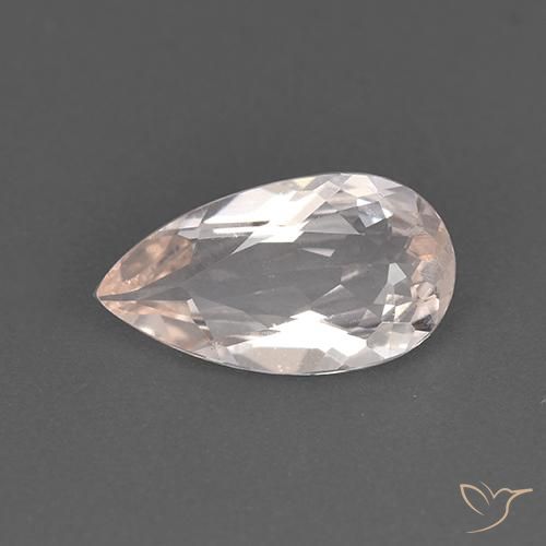 Morganite Rose moyen-léger naturelle En forme de poire, 1.12 ct, VVS-VS