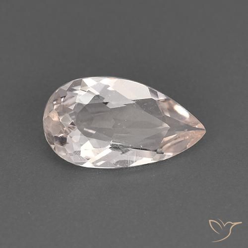 Morganite Rose moyen-léger naturelle En forme de poire, 1.12 ct, VVS-VS