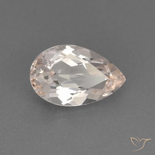 Morganite Rose très clair naturelle En forme de poire, 0.90 ct, VS