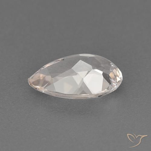 Morganite Rose très clair naturelle En forme de poire, 0.90 ct, VS