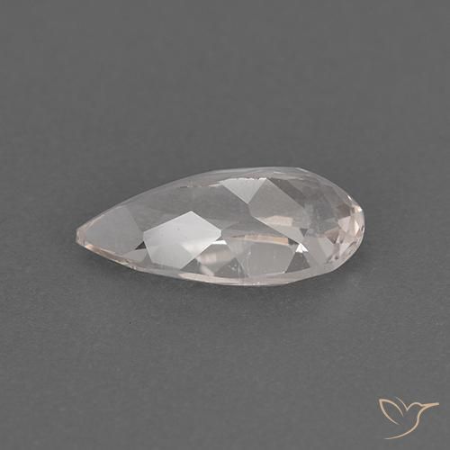 Morganite Rose très clair naturelle En forme de poire, 0.89 ct, VVS-VS