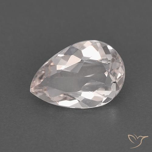 Morganite Flamant rose naturelle En forme de poire, 0.98 ct, VVS-VS