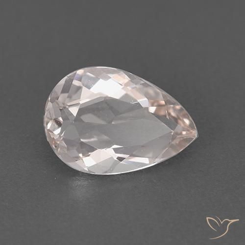 Morganite Flamant rose naturelle En forme de poire, 0.98 ct, VVS-VS