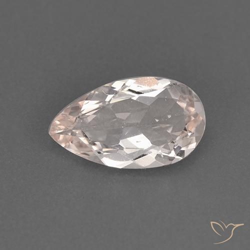 0.94ct Naturel Rose très clair Morganite, En forme de poire, VVS-VS