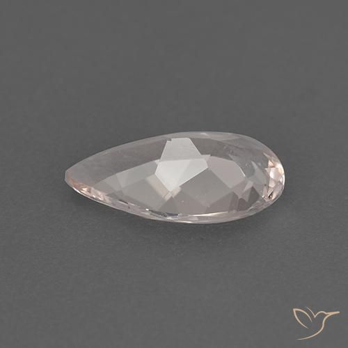 Morganite Rose très clair naturelle En forme de poire, 0.94 ct, VVS-VS