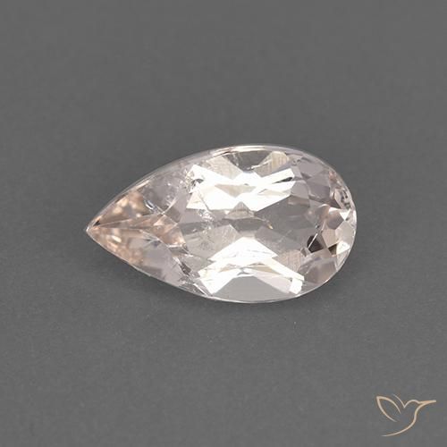 0.94ct Naturel Rose très clair Morganite, En forme de poire, VS