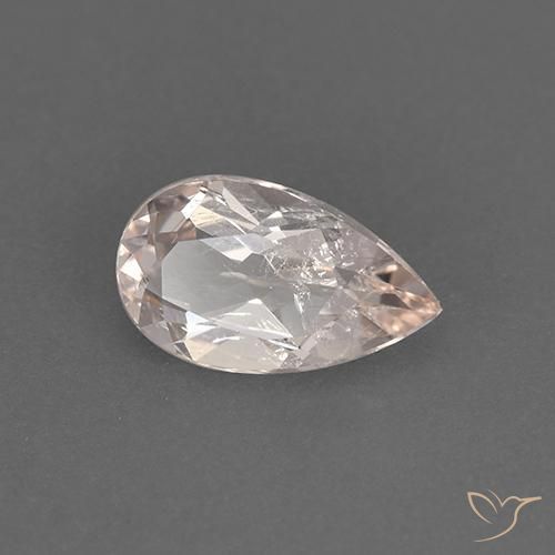 Morganite Rose très clair naturelle En forme de poire, 0.94 ct, VS