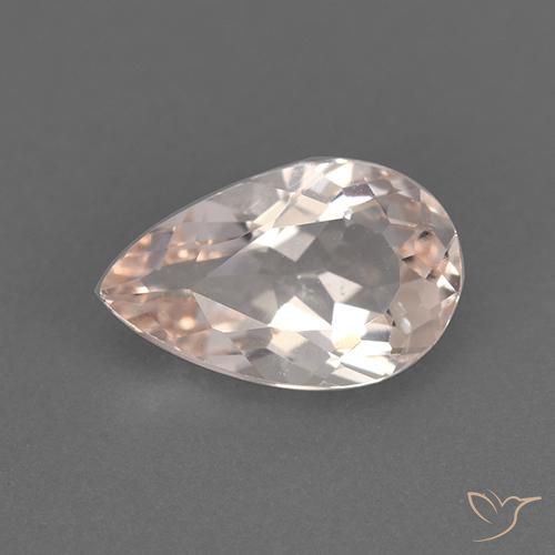 1.05ct Naturel Rose moyen Morganite, En forme de poire, VVS-VS