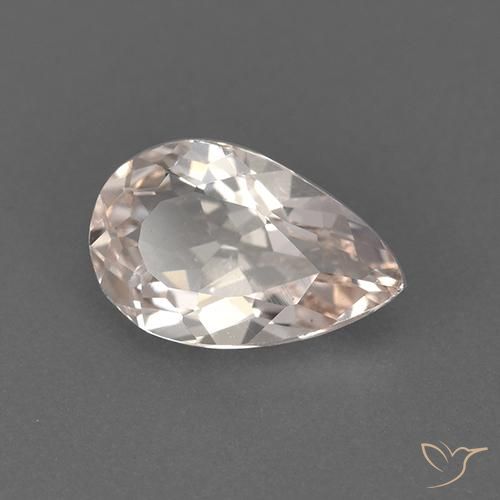 Morganite Rose moyen naturelle En forme de poire, 1.05 ct, VVS-VS