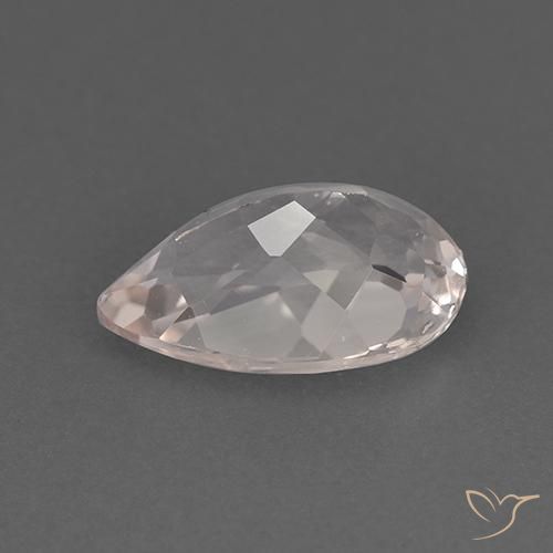 Morganite Rose très clair naturelle En forme de poire, 1.65 ct, VVS-VS