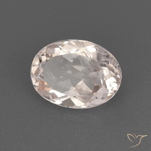 Morganite Rose moyen-léger naturelle ovale, 1.18 ct, VS