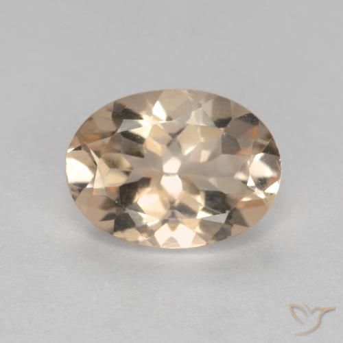 1.05ct Naturel Saumon Rose Morganite, ovale, VVS-VS