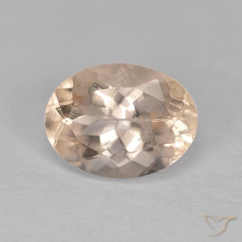 1.24ct Naturel Saumon Rose Morganite, ovale, VVS-VS