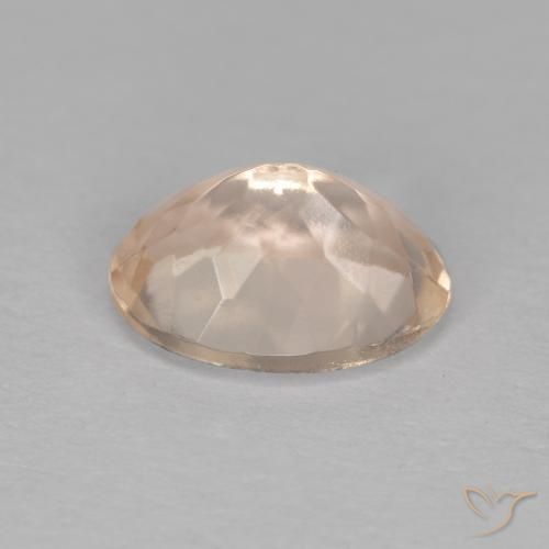 Morganite Saumon Rose naturelle ovale, 1.24 ct, VVS-VS