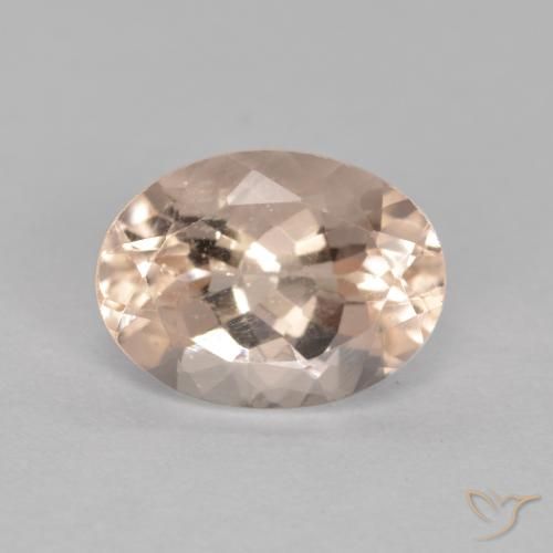 Morganite rose naturelle coupe ovale, 1,21 ct, VS