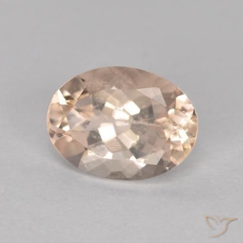 Morganite rose naturelle coupe ovale, 1,21 ct, VS