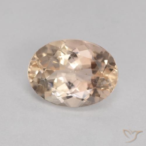 Morganite Rose moyen naturelle ovale, 1.23 ct, VS