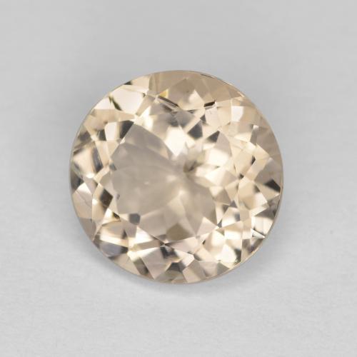 Morganite doré clair naturelle coupe roude, 1,42 ct, VVS-VS