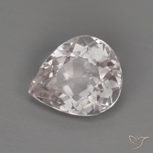 Morganite Rose clair naturelle En forme de poire, 1.50 ct, VVS-VS