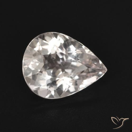 Morganite Rose clair naturelle En forme de poire, 1.40 ct, VVS