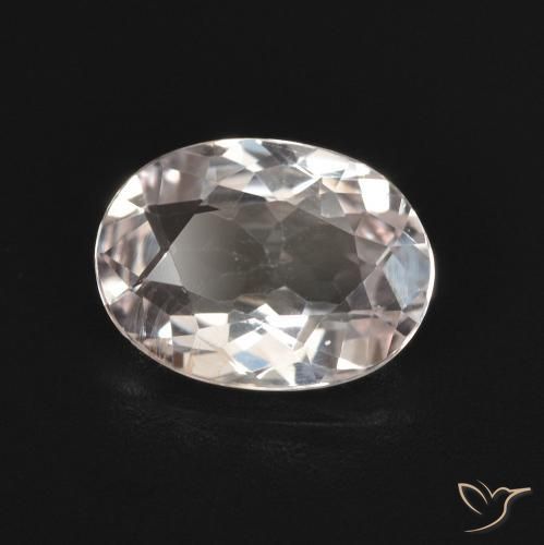 Morganite Rose clair naturelle ovale, 1.27 ct, VVS