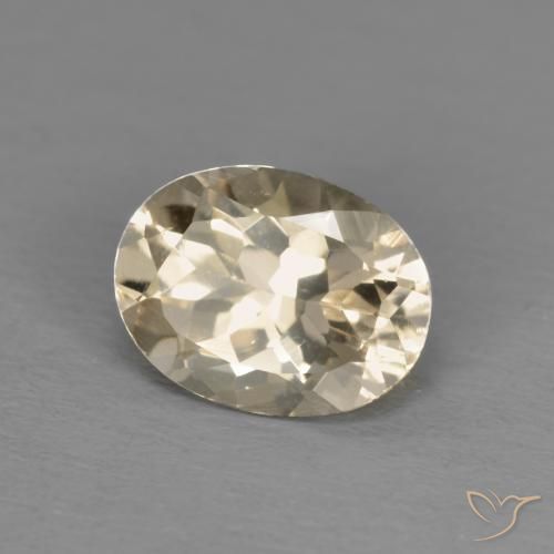Morganite Doré léger naturelle ovale, 1.09 ct, VVS-VS