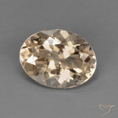 1.02ct Naturel Doré léger Morganite, ovale, VVS-VS