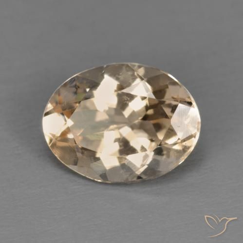 Morganite Doré léger naturelle ovale, 1.02 ct, VVS-VS