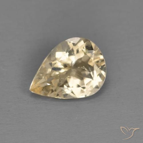 0.87ct Naturel Doré léger Morganite, En forme de poire, VS