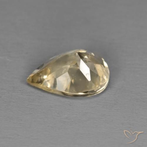 Morganite Doré léger naturelle En forme de poire, 0.87 ct, VS