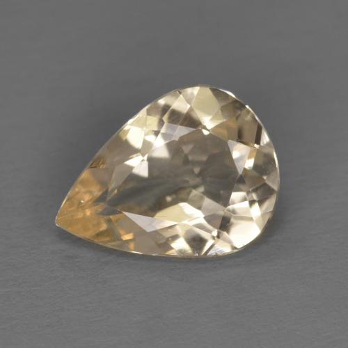 Morganite doré naturelle en forme de poire, 0,86 ct, VS