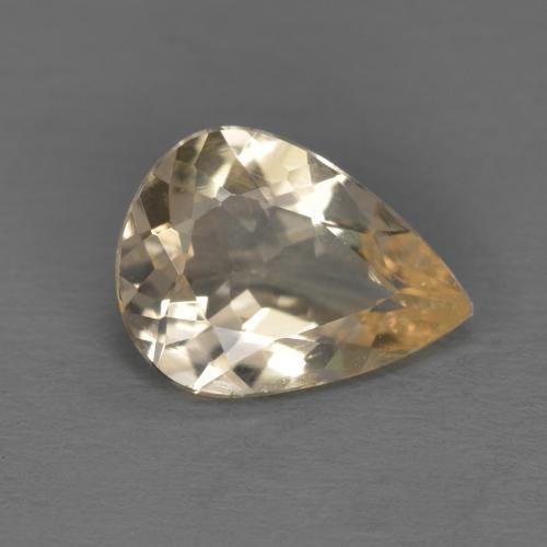 Morganite doré naturelle en forme de poire, 0,86 ct, VS